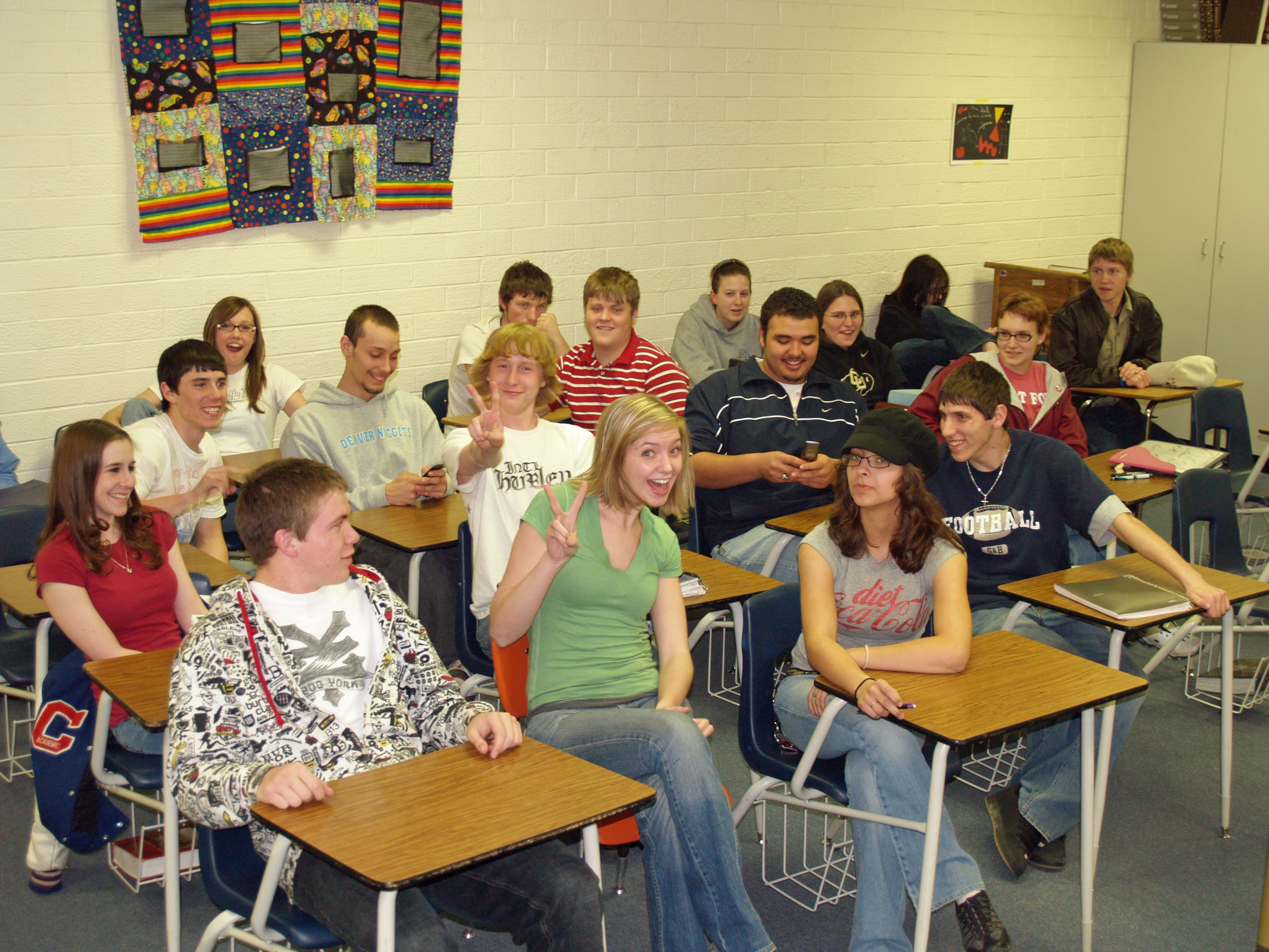 Older youth gathered together in a classroom setting